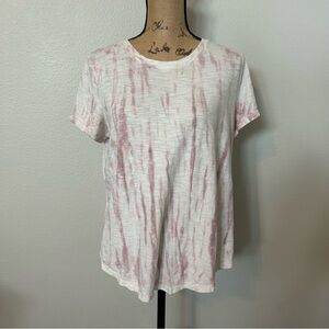 Old Navy Women's Short Sleeve Tee in Pink and White